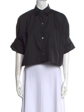 TWP Short Sleeve Crop Top Size XS In Black Retails $390